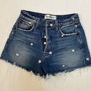 Reformation Flower Jean Shorts